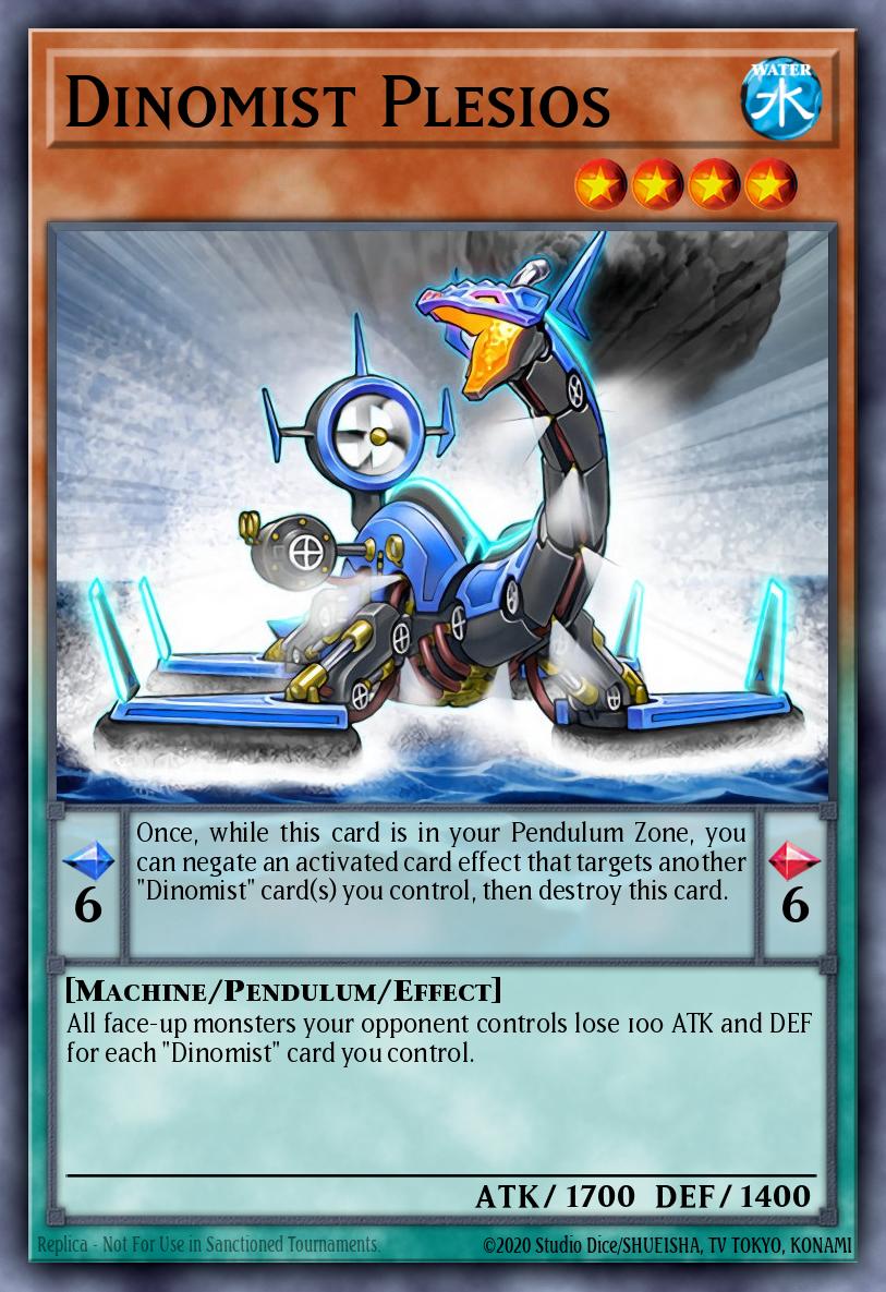 Dinomist Plesios Yu-Gi-Oh card