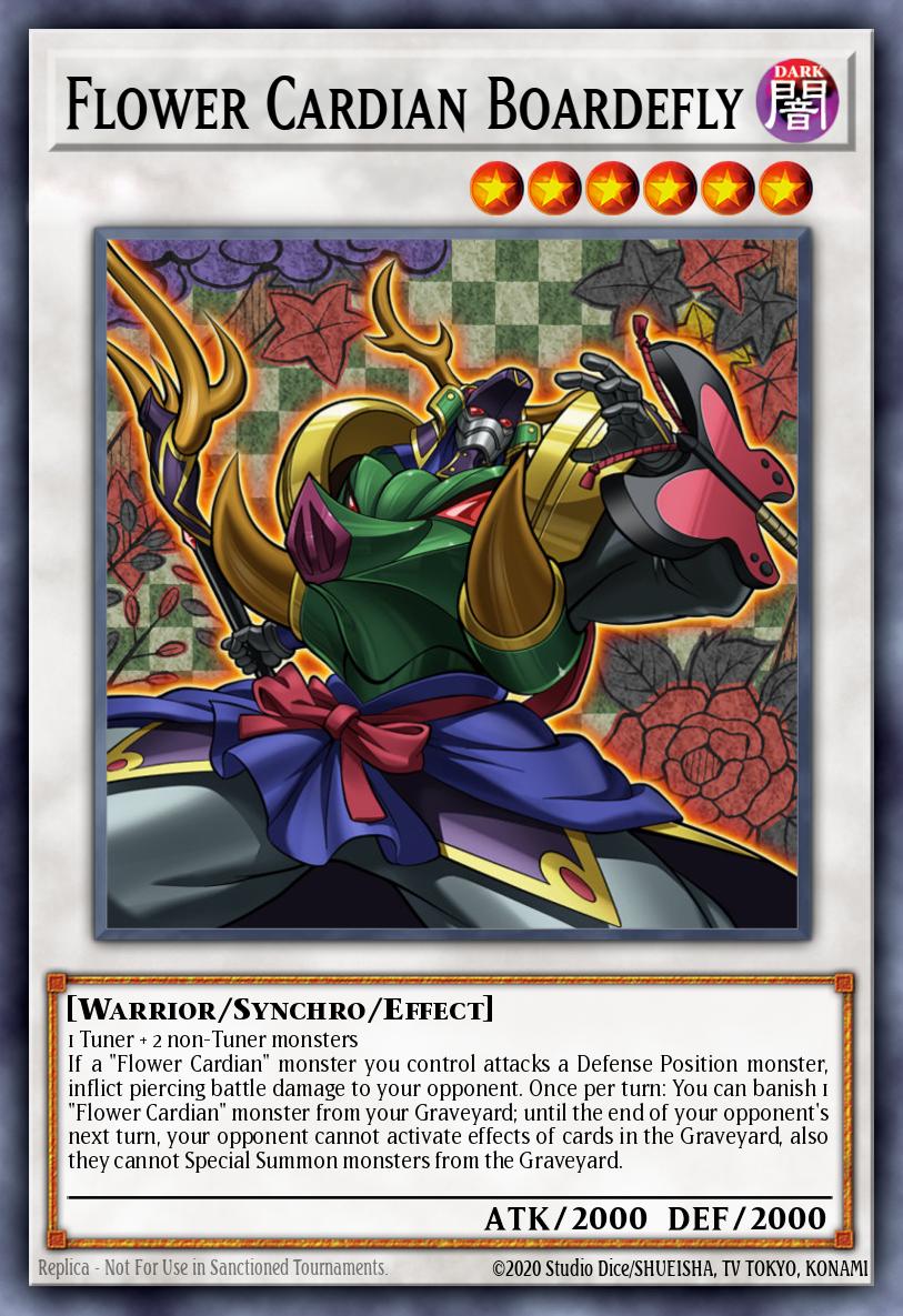 Flower Cardian Boardefly Yu-Gi-Oh card