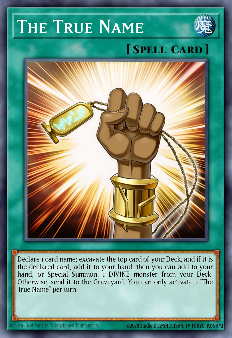 The True Name Yu-Gi-Oh card