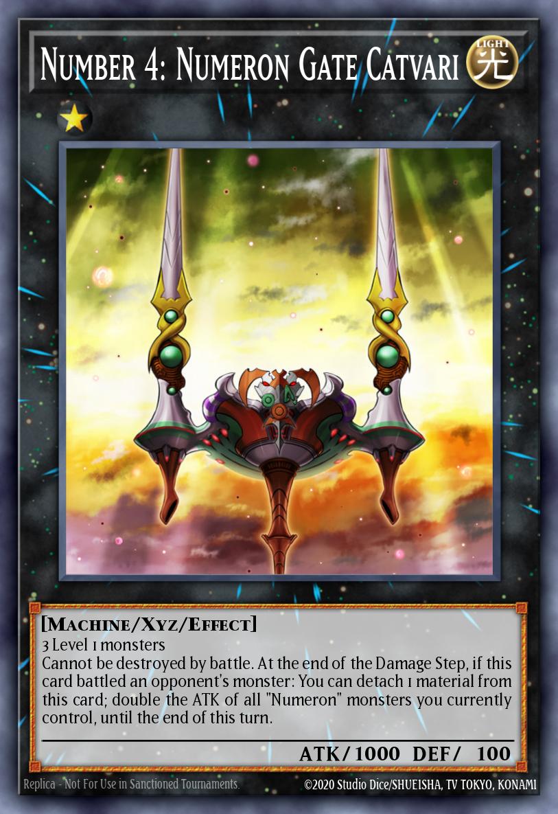 Number 4: Numeron Gate Catvari Yu-Gi-Oh card