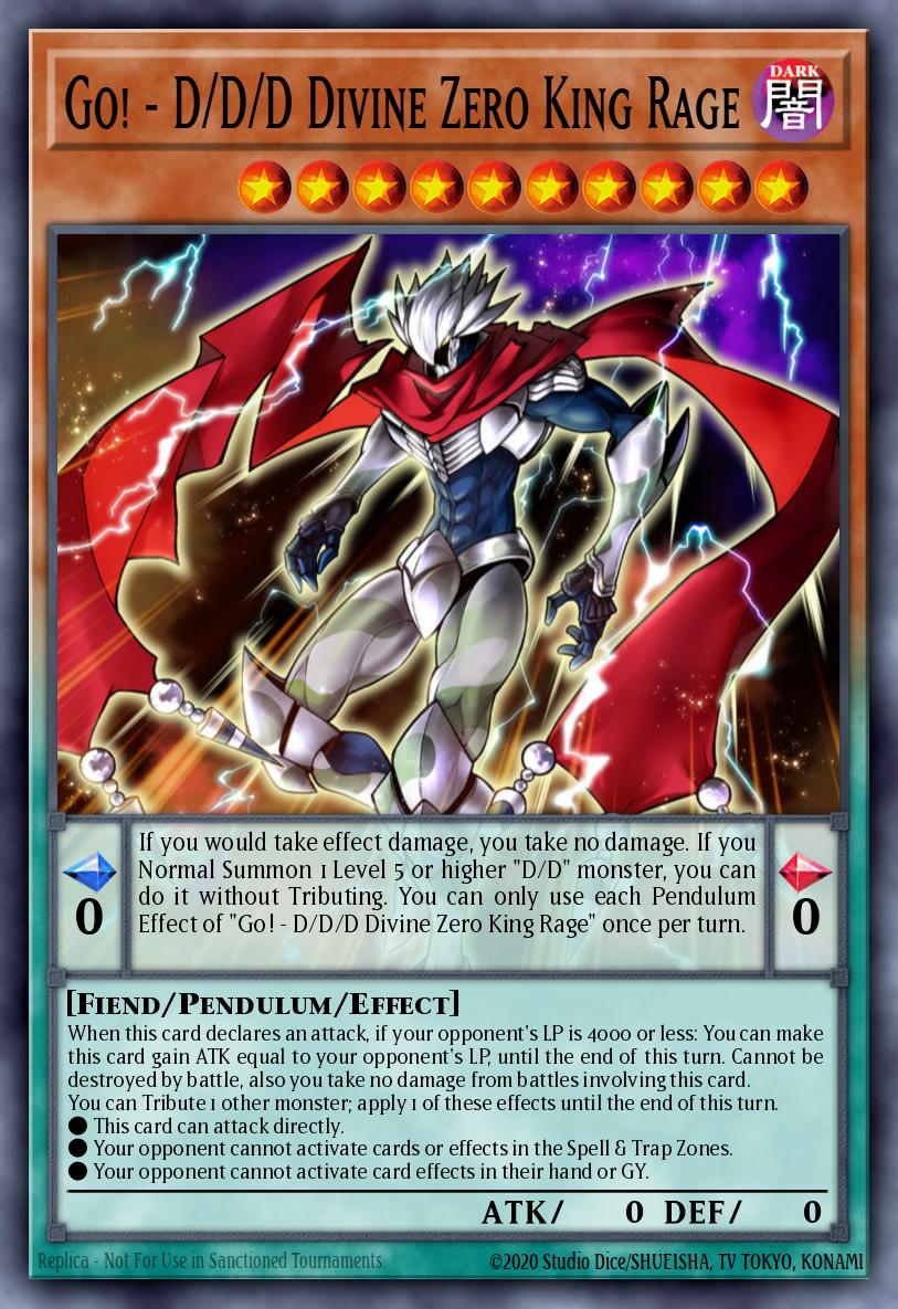 Go! - D/D/D Divine Zero King Rage Yu-Gi-Oh card