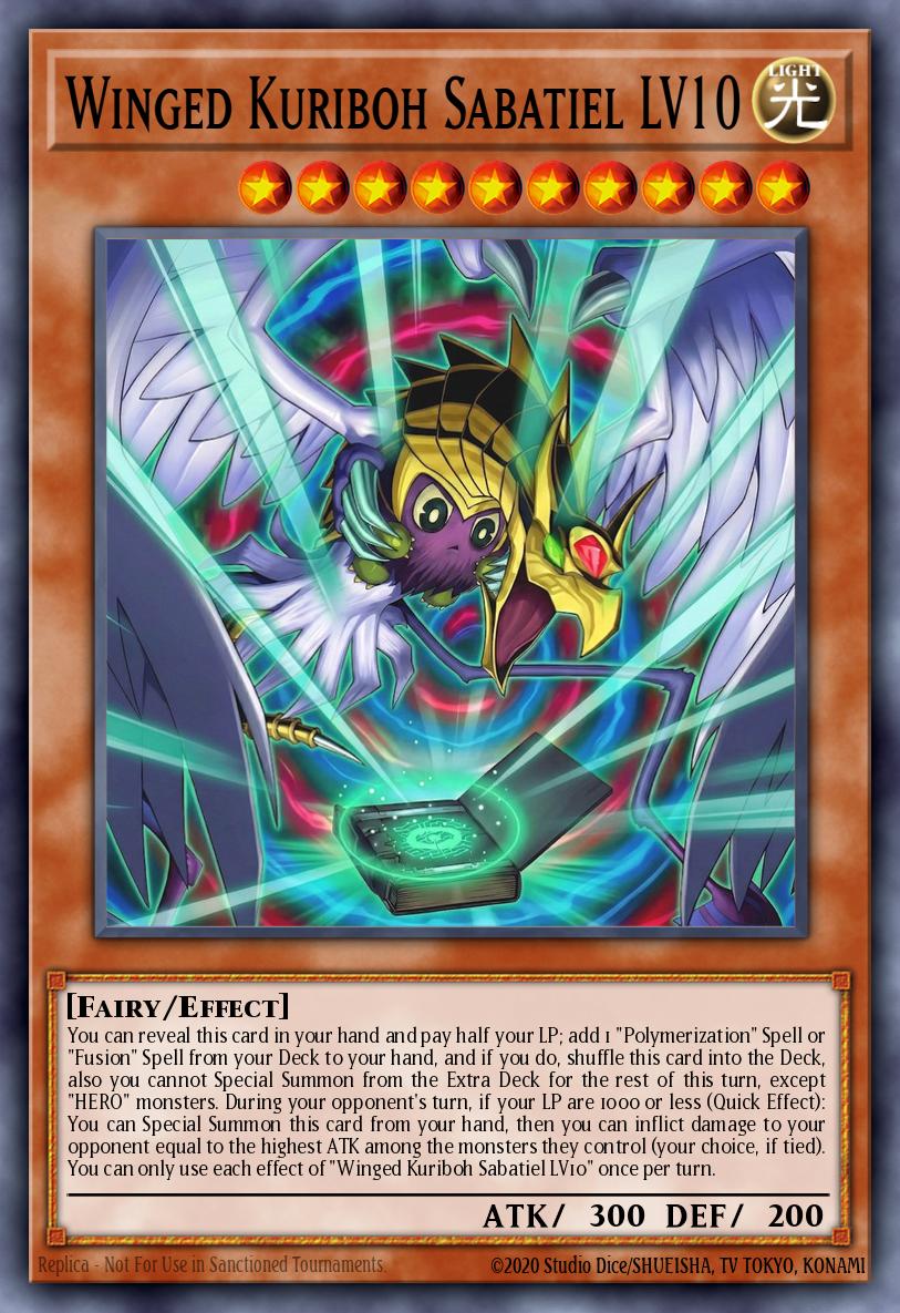 Winged Kuriboh Sabatiel LV10 Yu-Gi-Oh card
