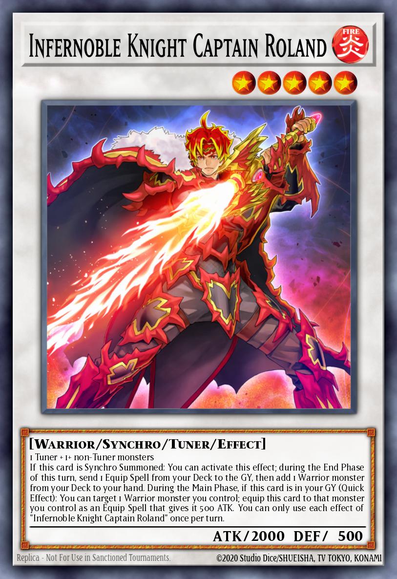 Infernoble Knight Captain Roland Yu-Gi-Oh card