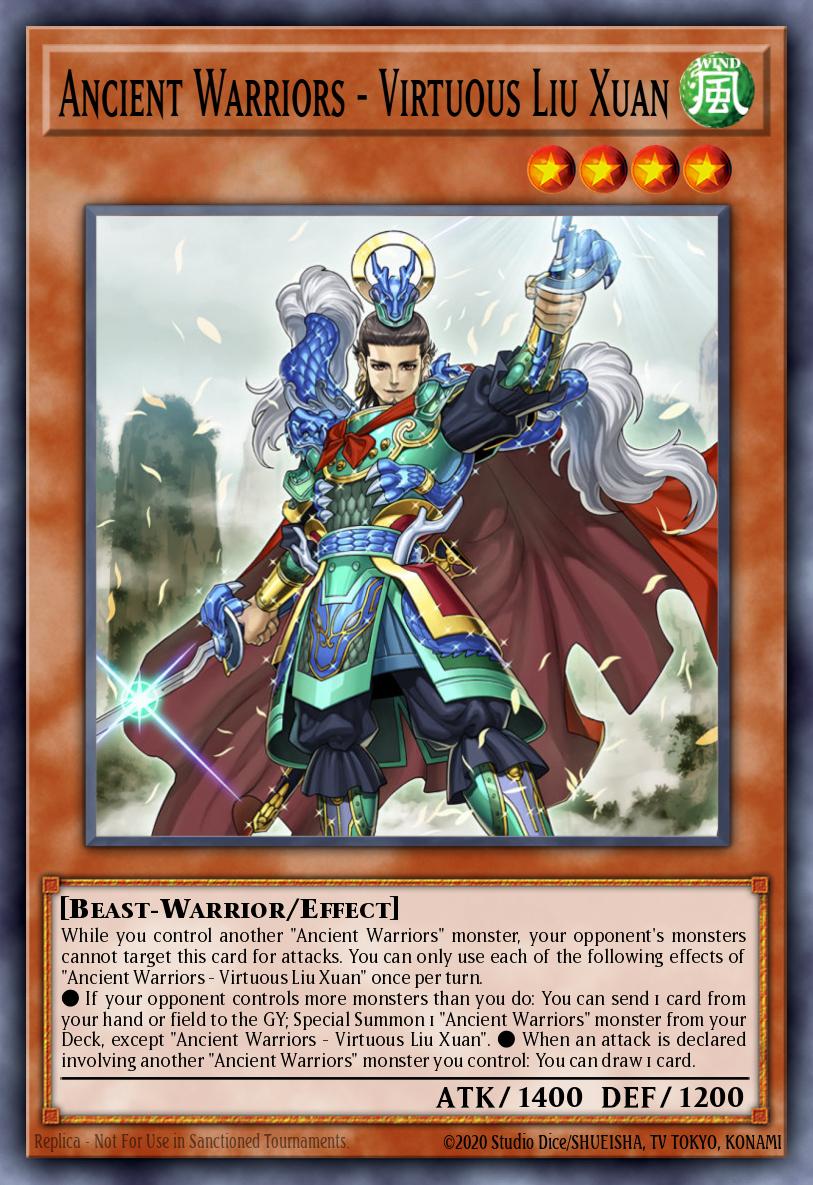 Ancient Warriors - Virtuous Liu Xuan Yu-Gi-Oh card