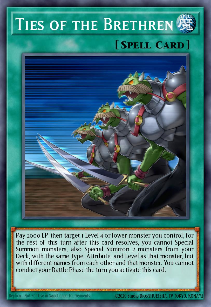 Ties of the Brethren Yu-Gi-Oh card