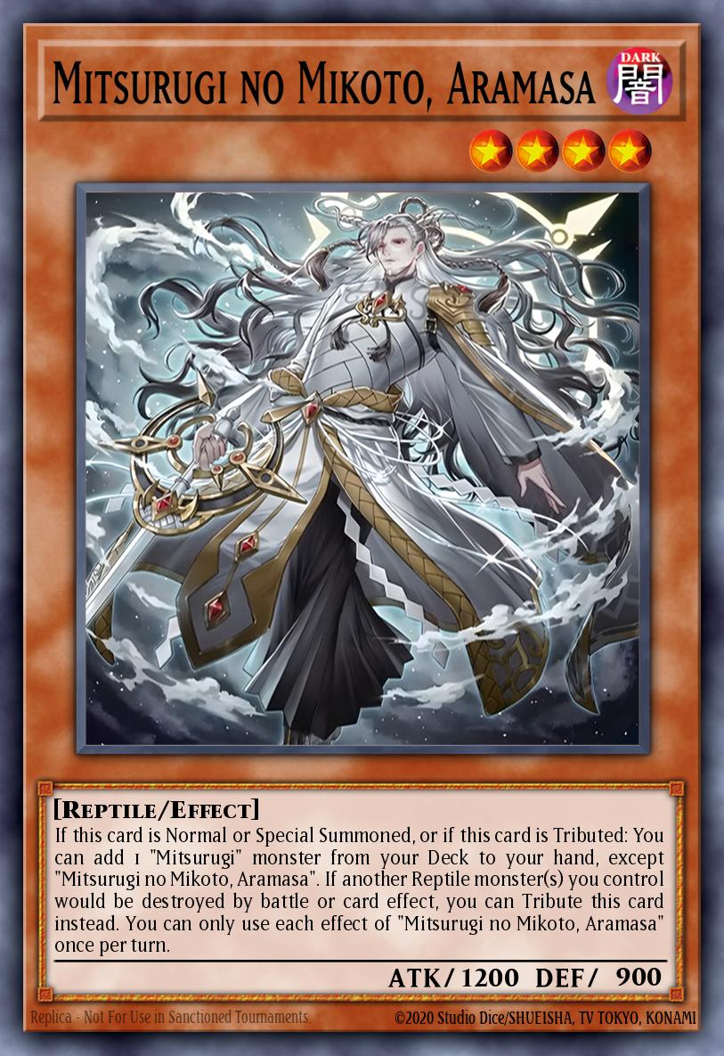 Mitsurugi no Mikoto, Aramasa Yu-Gi-Oh card