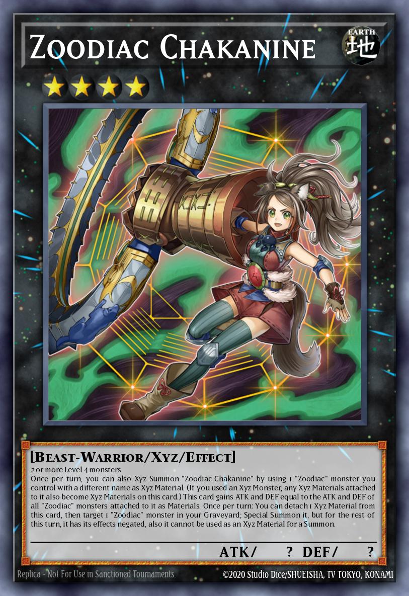 Zoodiac Chakanine Yu-Gi-Oh card