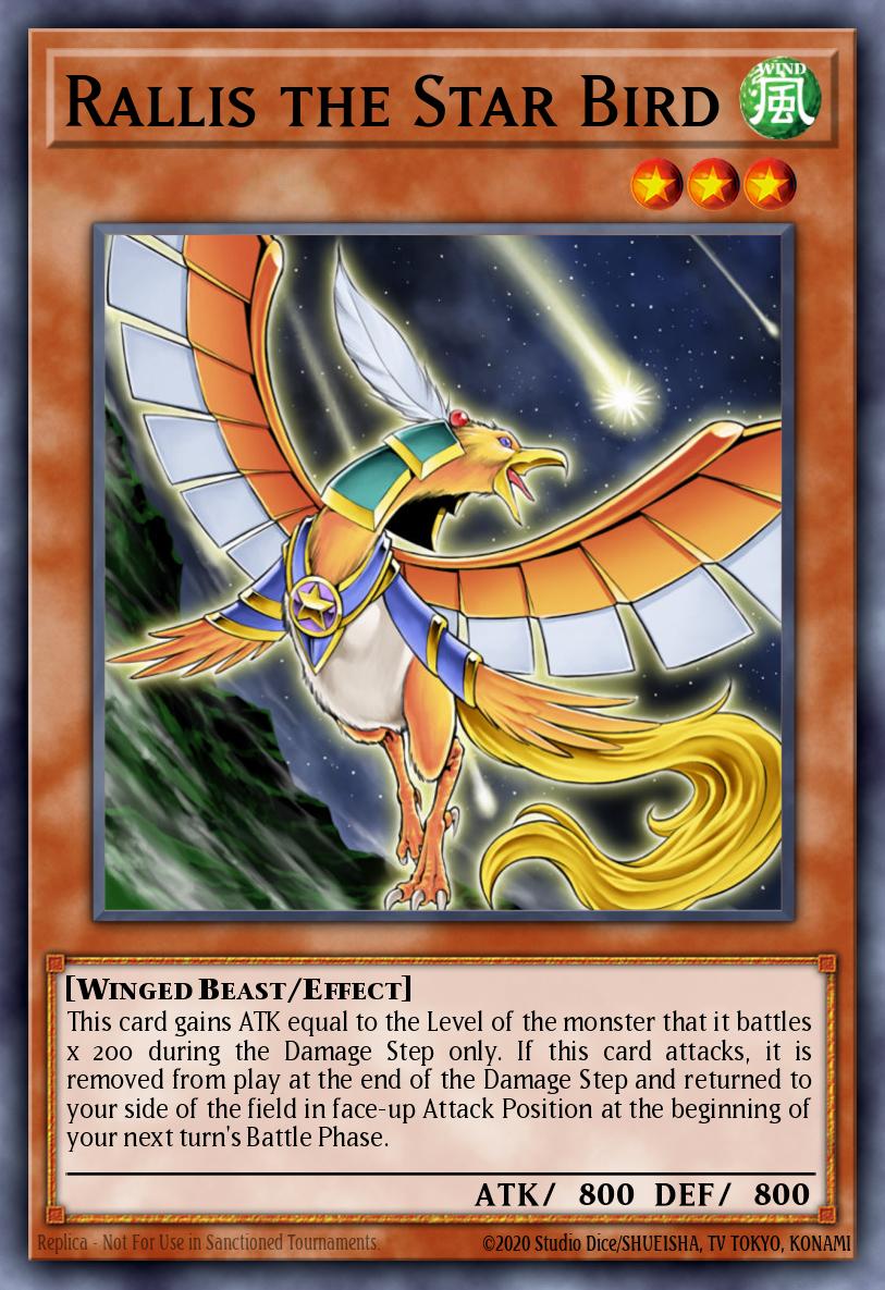 Rallis the Star Bird Yu-Gi-Oh card
