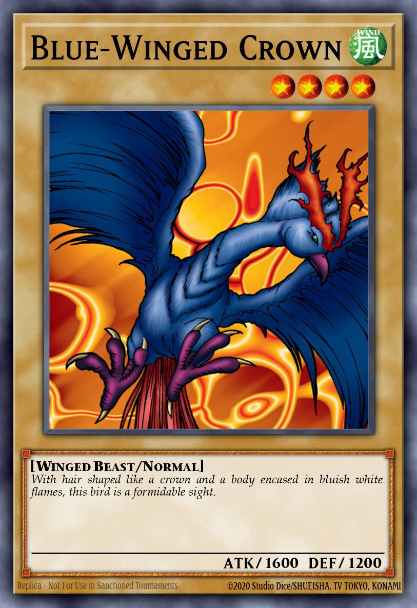 Blue-Winged Crown Yu-Gi-Oh card
