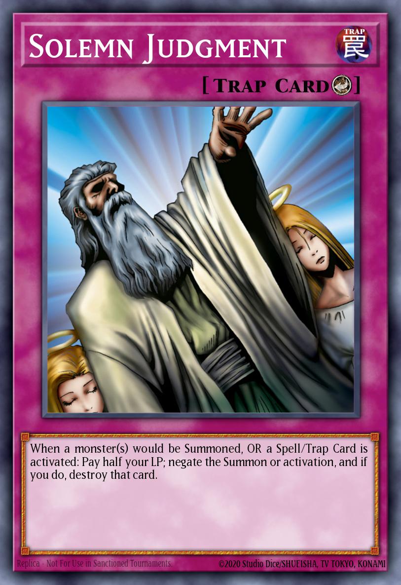 Solemn Judgment Yu-Gi-Oh card