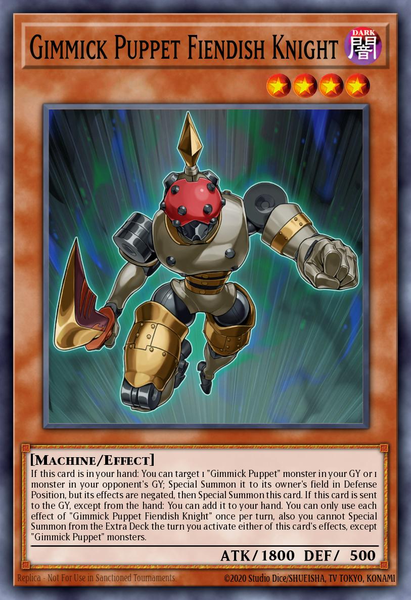 Gimmick Puppet Fiendish Knight Yu-Gi-Oh card