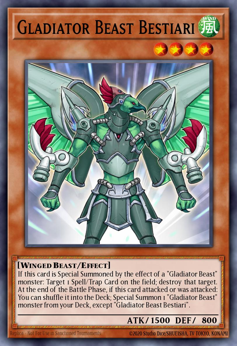 Gladiator Beast Bestiari Yu-Gi-Oh card