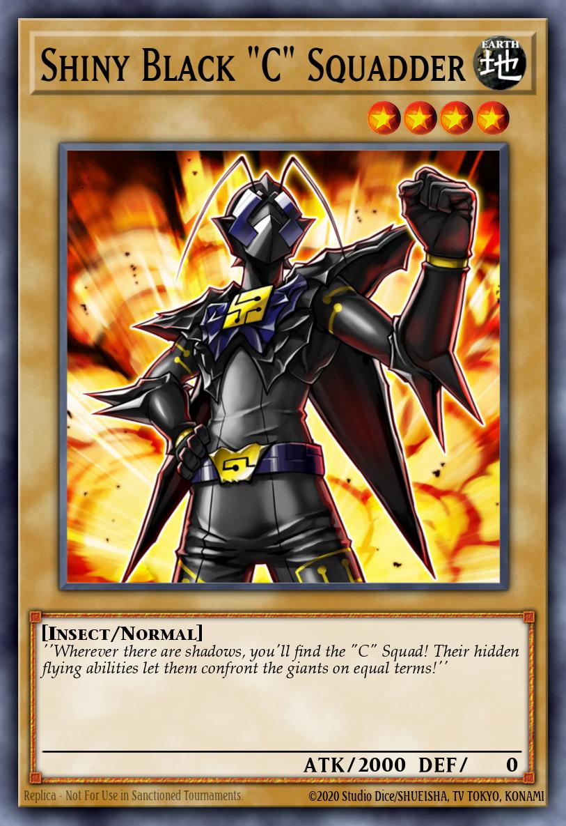 Shiny Black "C" Squadder Yu-Gi-Oh card