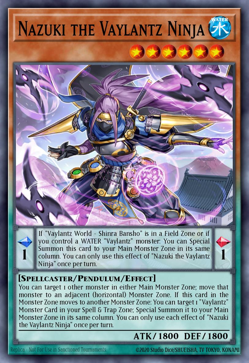 Nazuki the Vaylantz Ninja Yu-Gi-Oh card
