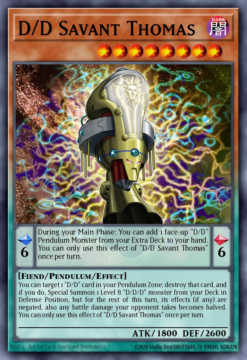 D/D Savant Thomas Yu-Gi-Oh card