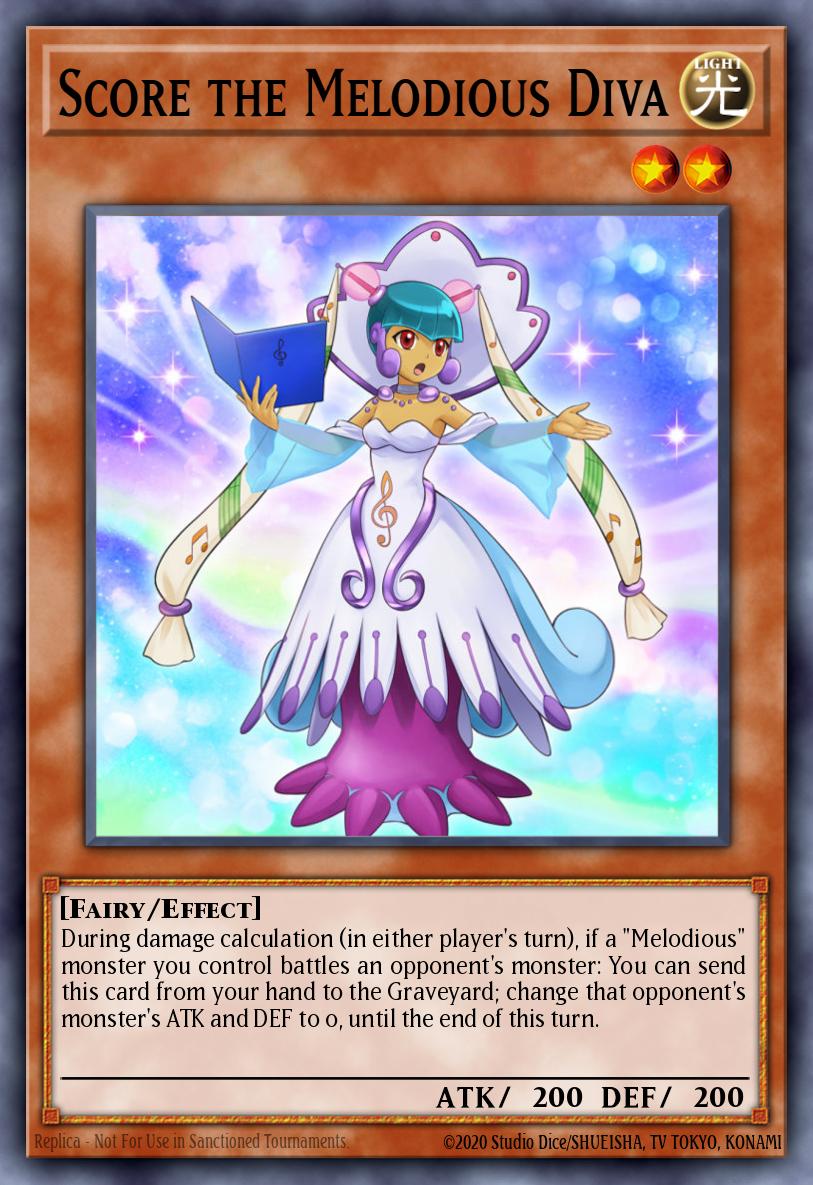 Score the Melodious Diva Yu-Gi-Oh card