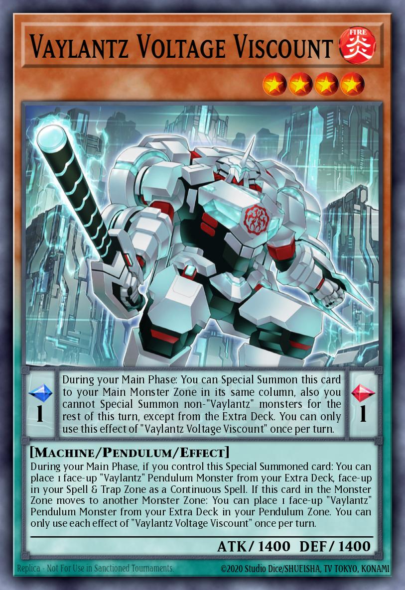 Vaylantz Voltage Viscount Yu-Gi-Oh card