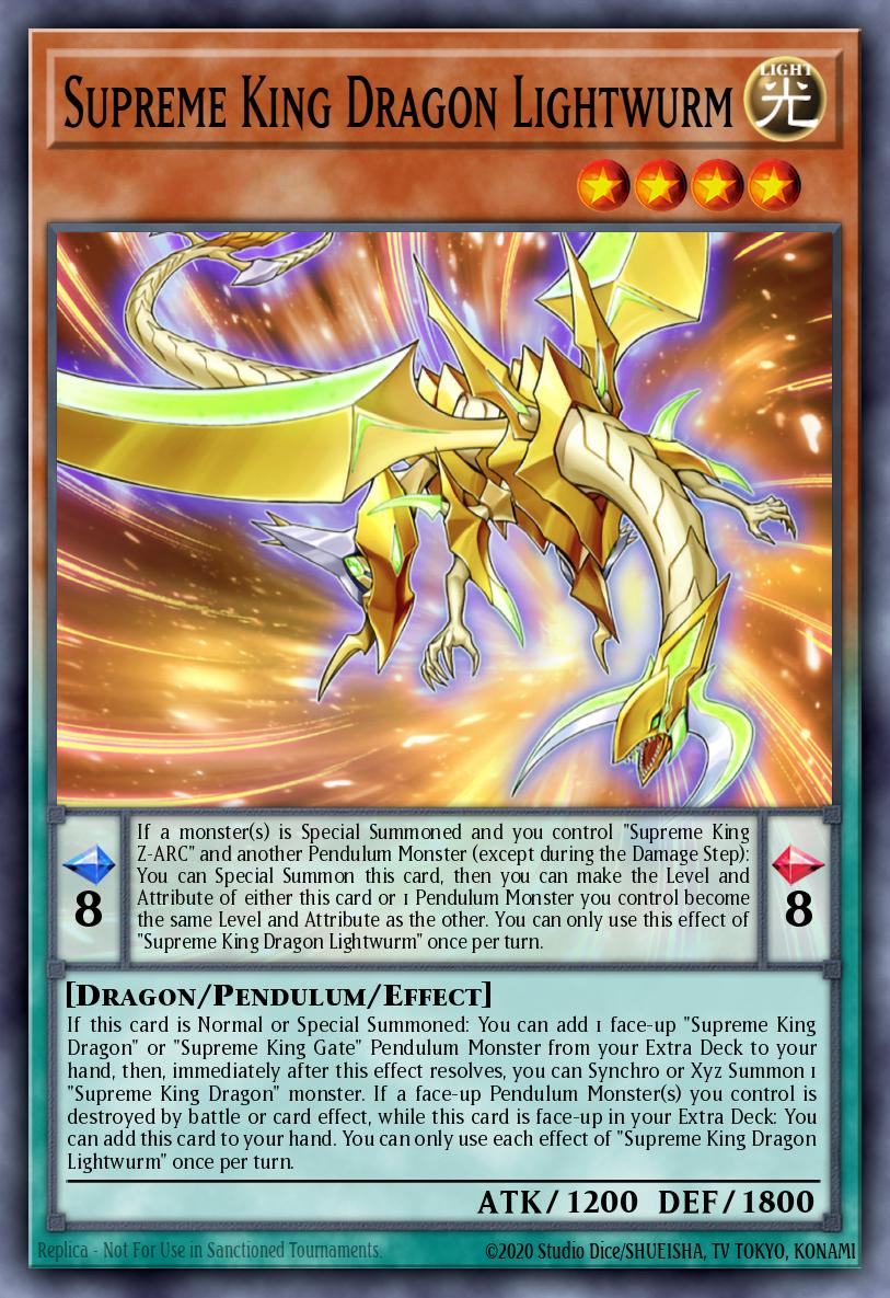 Supreme King Dragon Lightwurm Yu-Gi-Oh card