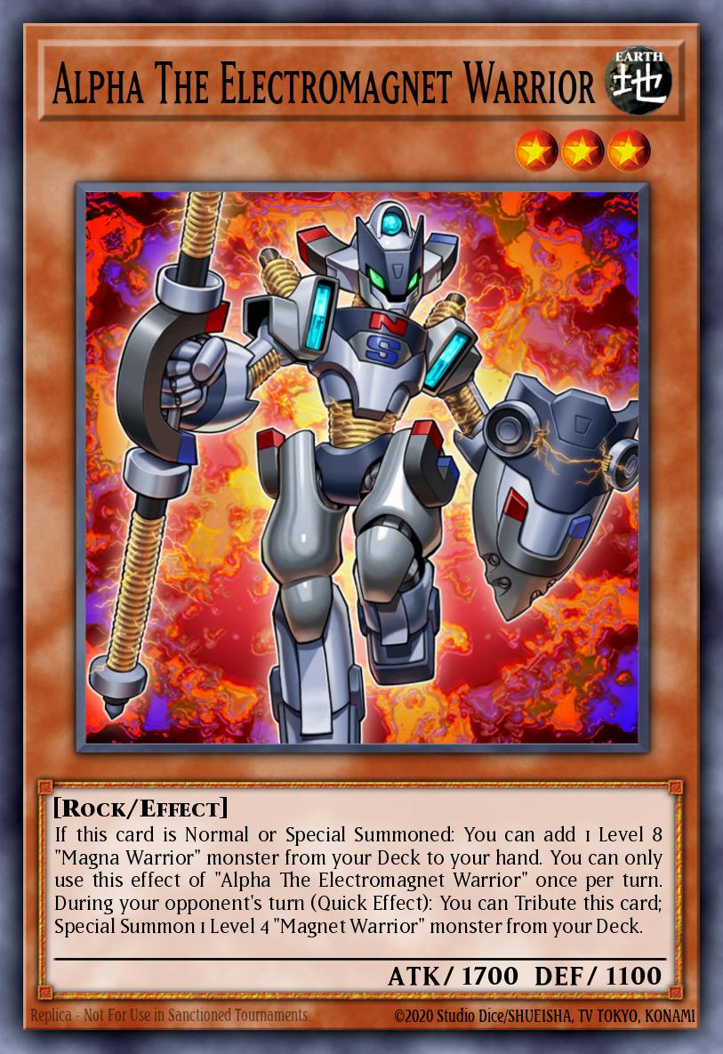 Alpha The Electromagnet Warrior Yu-Gi-Oh card