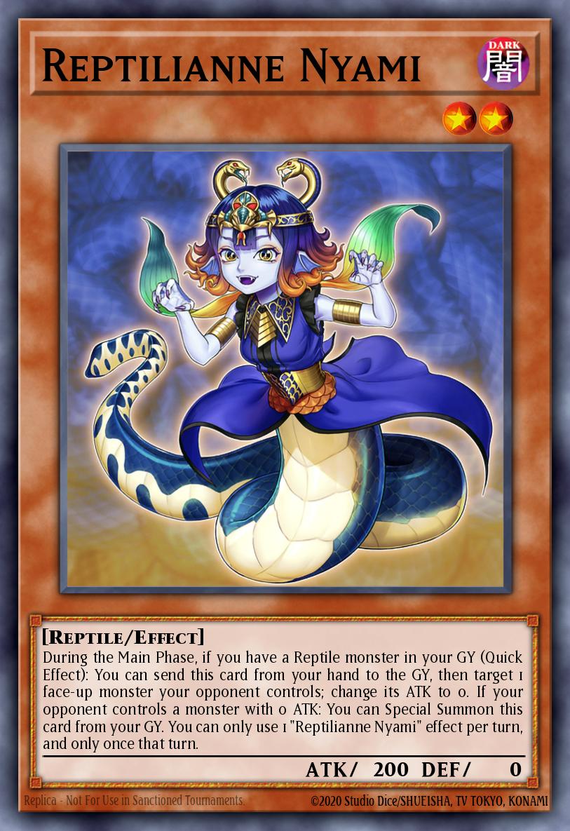 Reptilianne Nyami Yu-Gi-Oh card