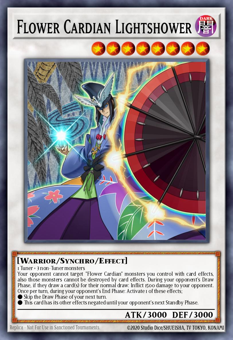 Flower Cardian Lightshower Yu-Gi-Oh card