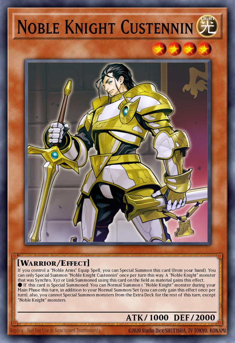Noble Knight Custennin Yu-Gi-Oh card