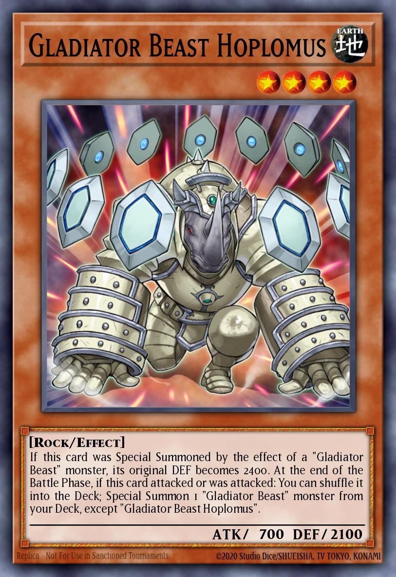Gladiator Beast Hoplomus Yu-Gi-Oh card