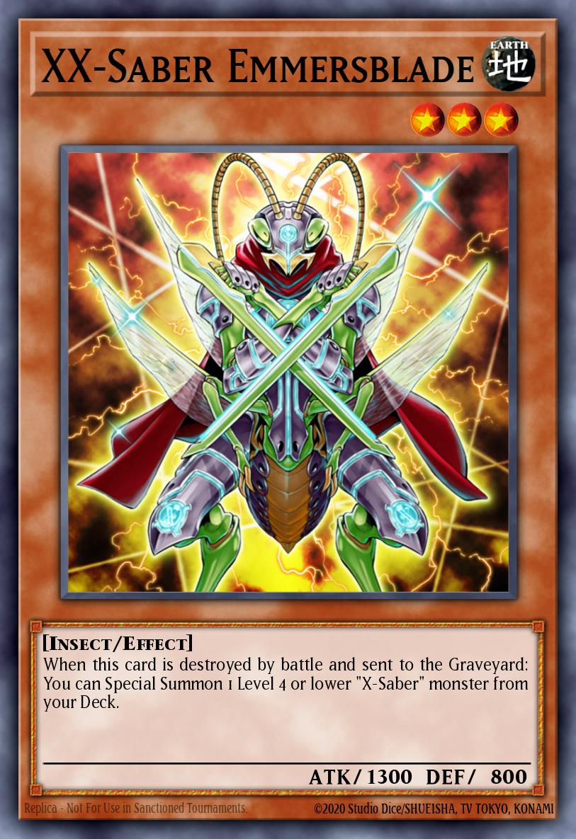 XX-Saber Emmersblade Yu-Gi-Oh card
