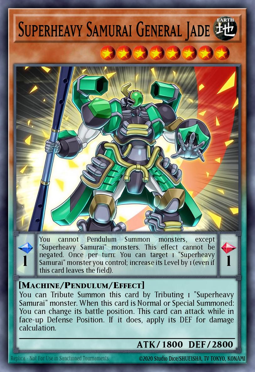 Superheavy Samurai General Jade Yu-Gi-Oh card