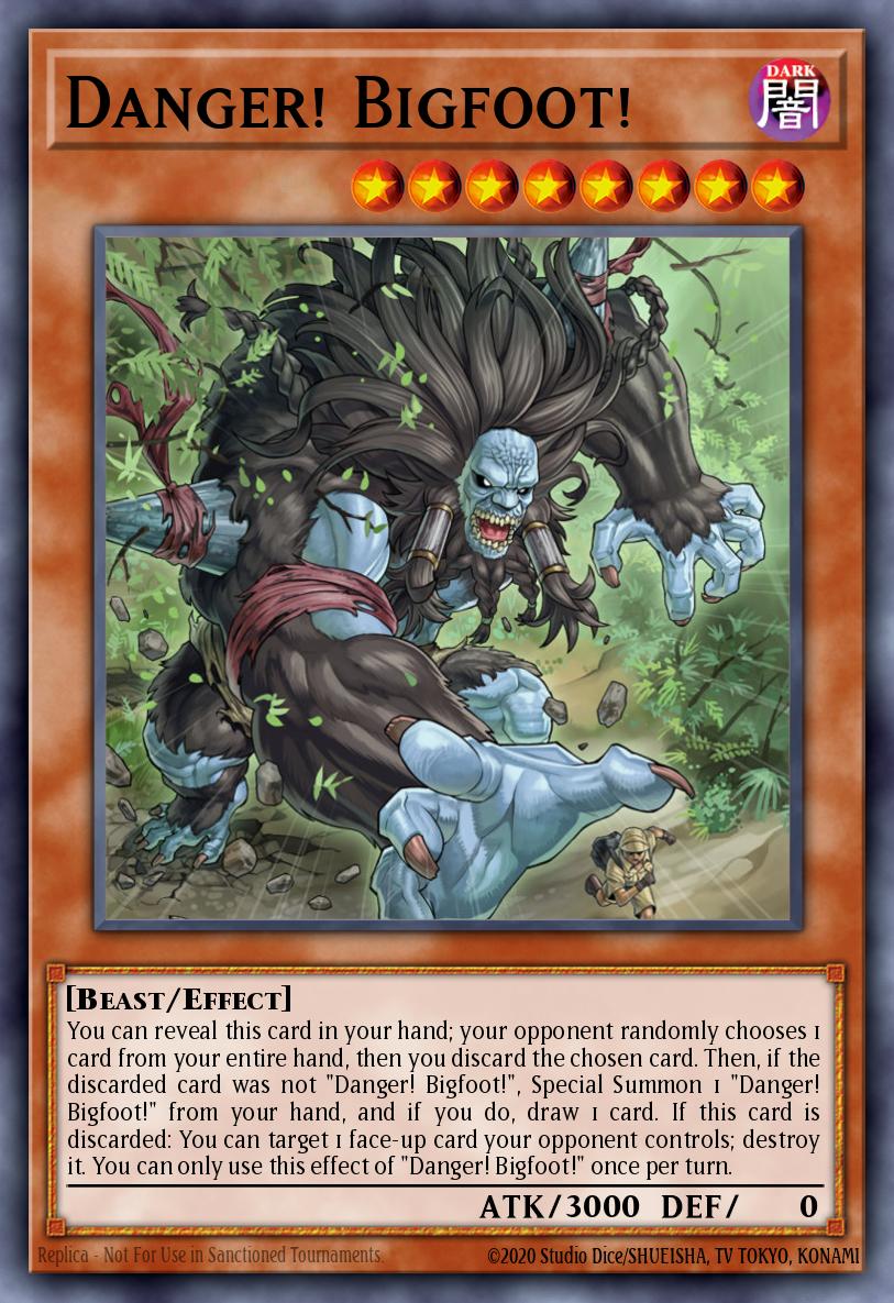 Danger! Bigfoot! Yu-Gi-Oh card