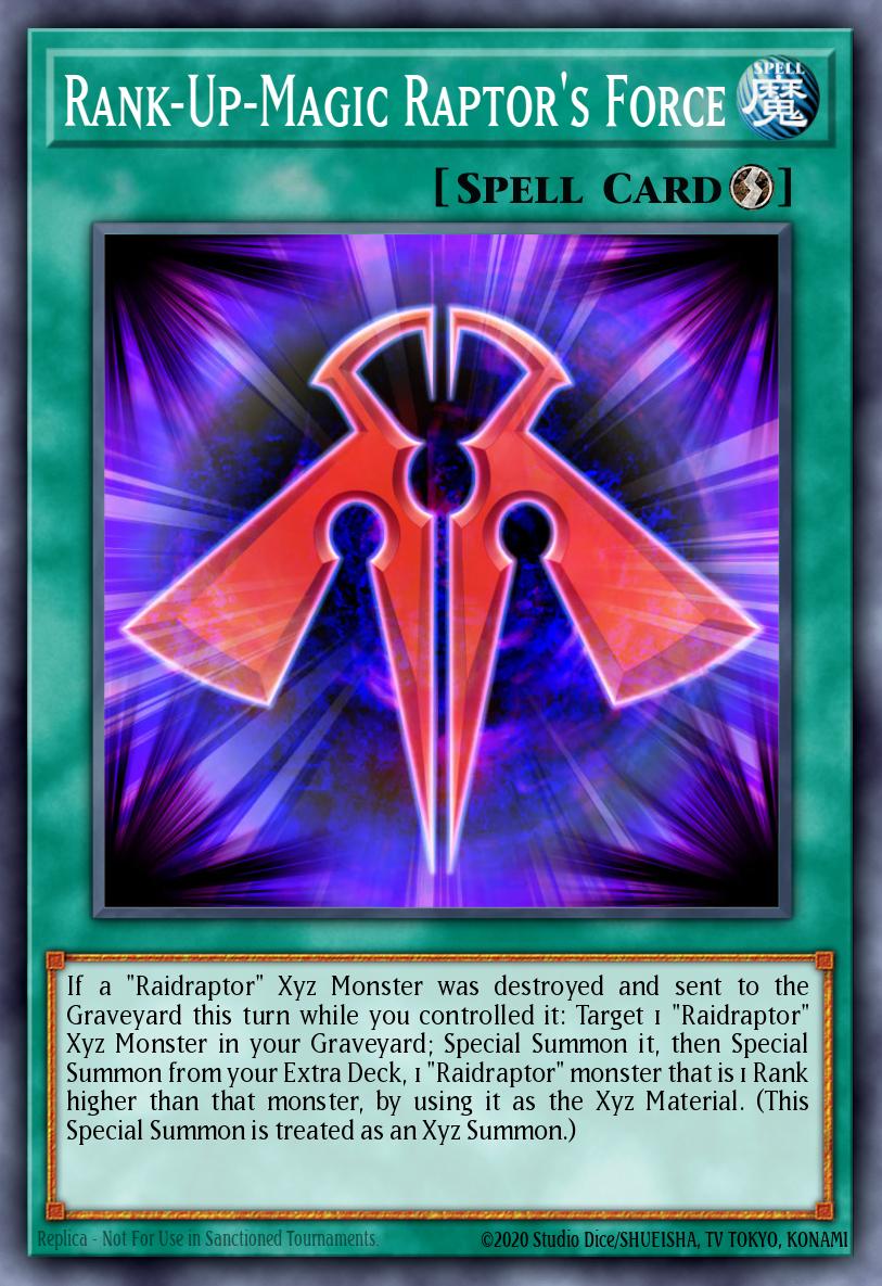 Rank-Up-Magic Raptor's Force Yu-Gi-Oh card