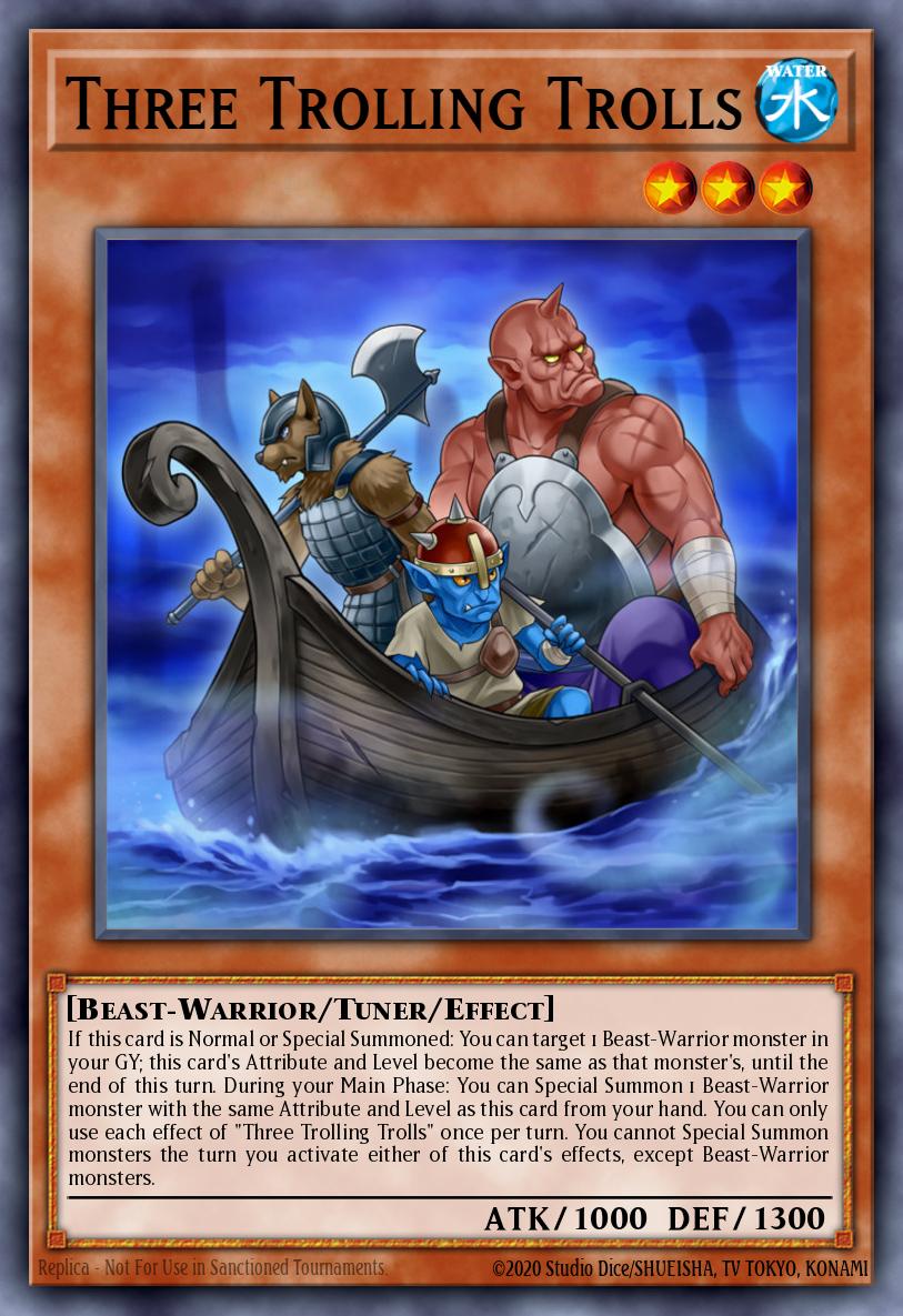 Three Trolling Trolls Yu-Gi-Oh card
