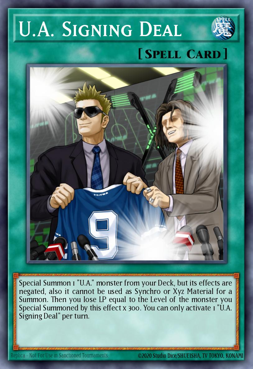 U.A. Signing Deal Yu-Gi-Oh card