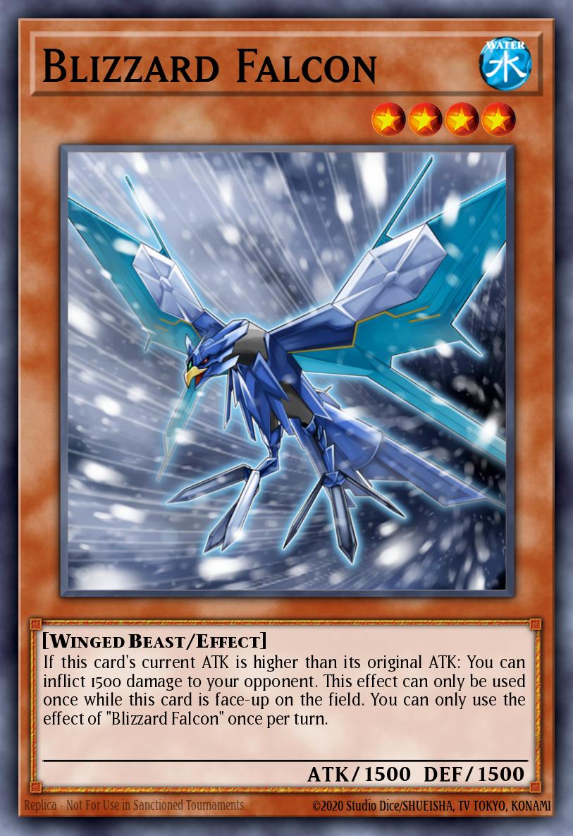 Blizzard Falcon Yu-Gi-Oh card