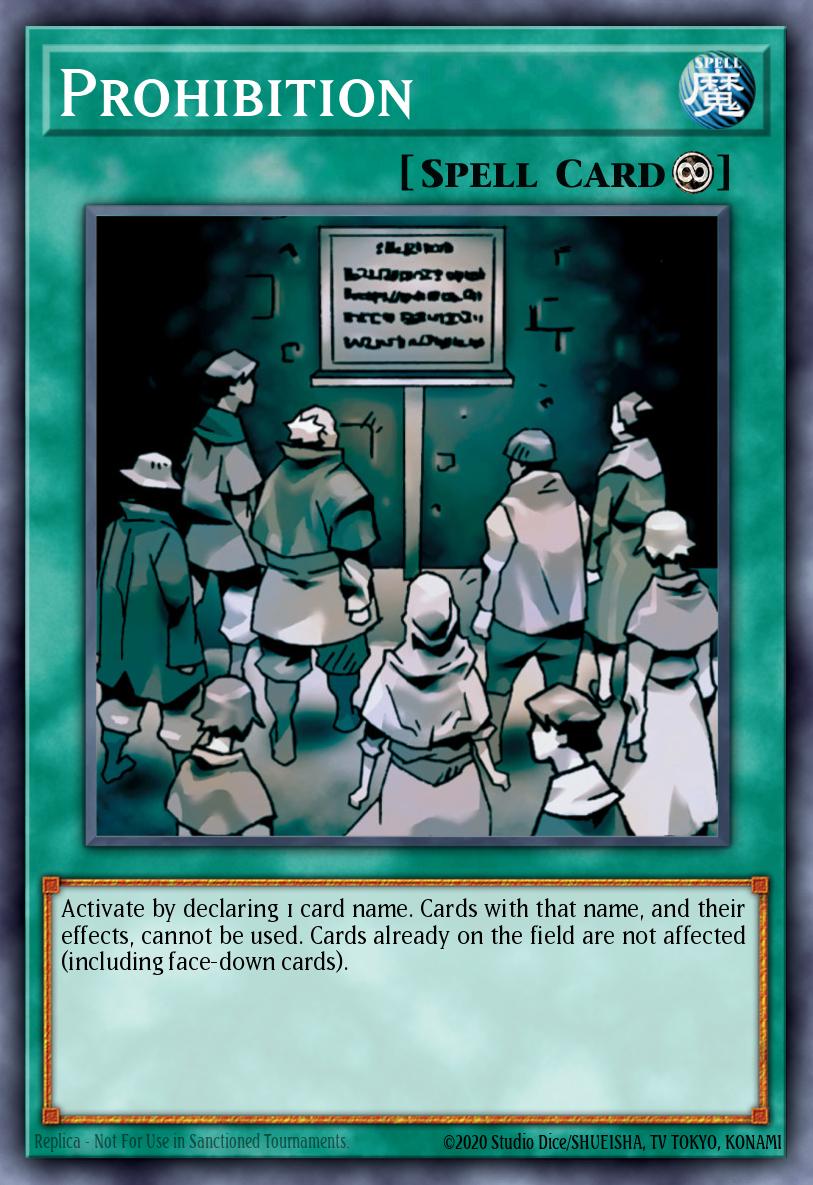 Prohibition Yu-Gi-Oh card