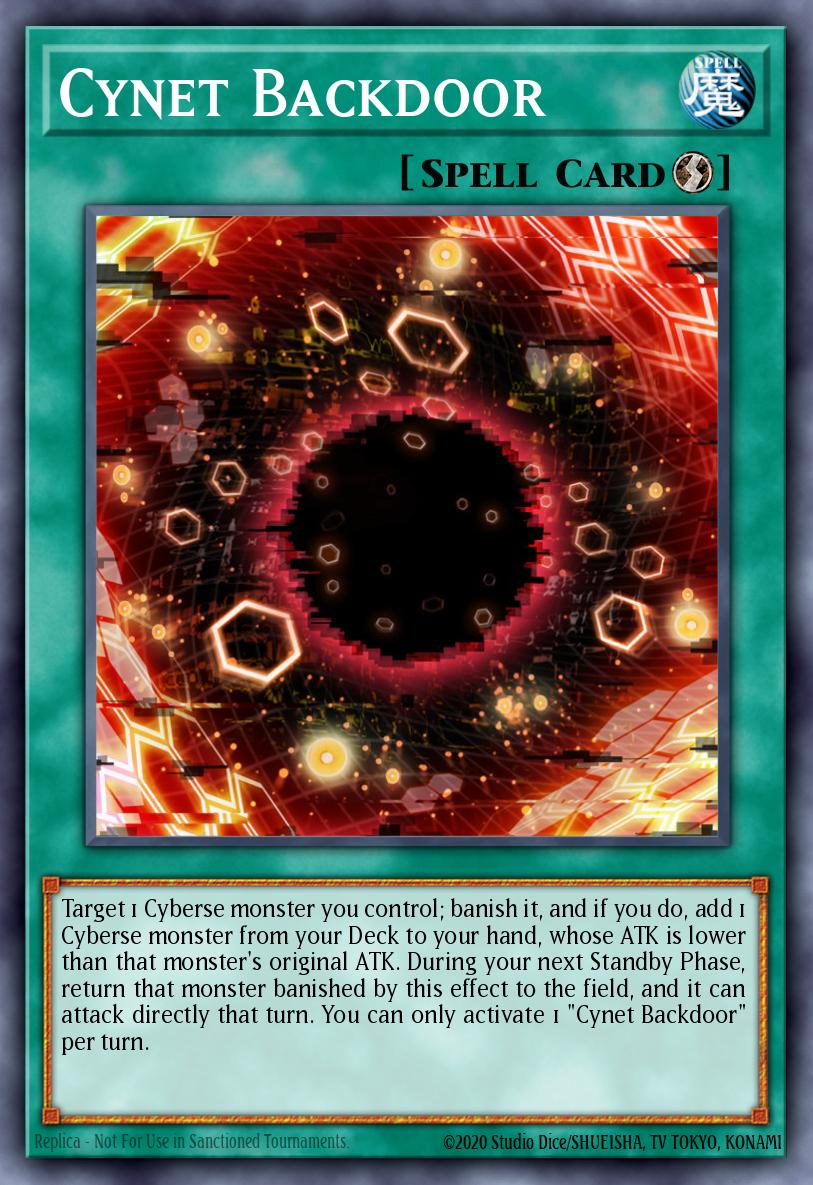 Cynet Backdoor Yu-Gi-Oh card