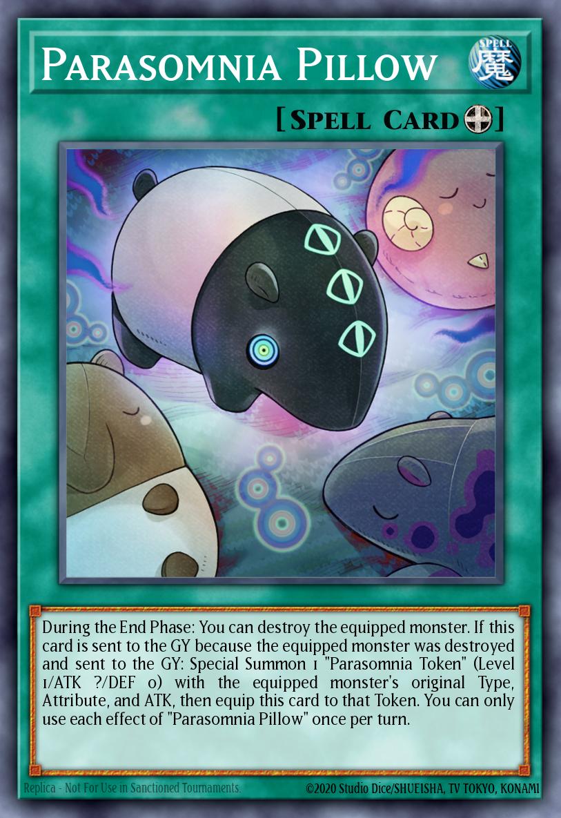 Parasomnia Pillow Yu-Gi-Oh card
