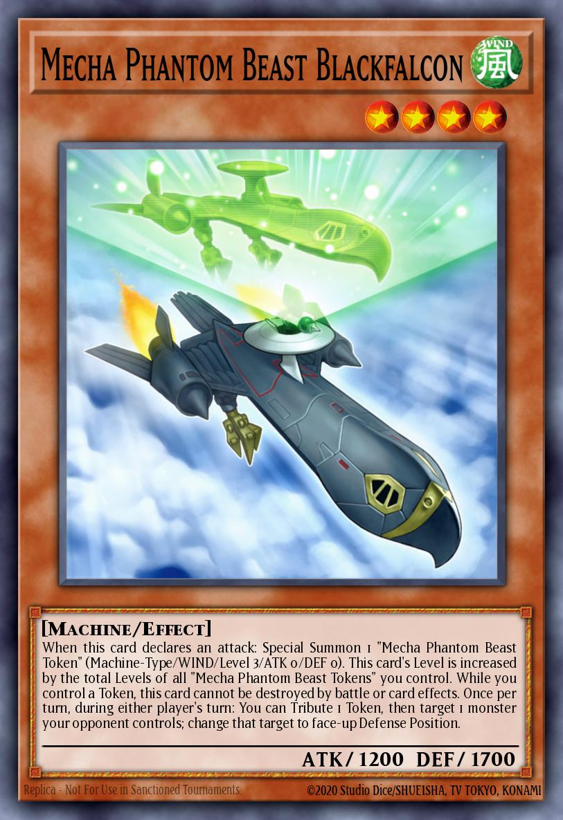 Mecha Phantom Beast Blackfalcon Yu-Gi-Oh card