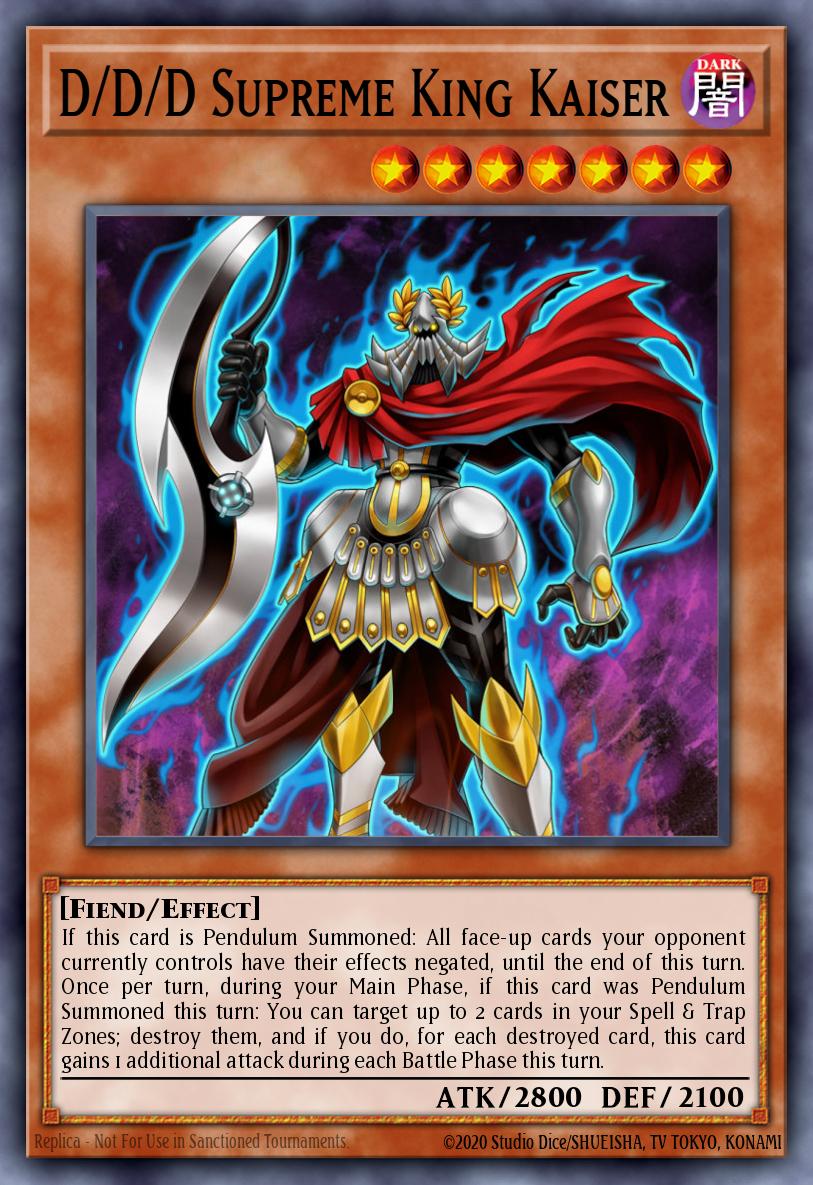 D/D/D Supreme King Kaiser Yu-Gi-Oh card