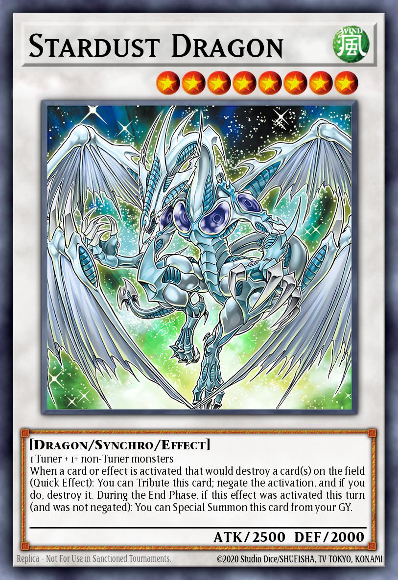 Stardust Dragon Yu-Gi-Oh card