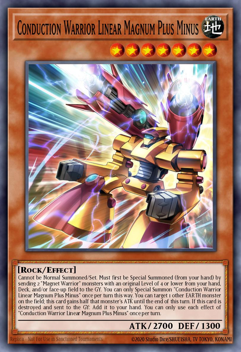 Conduction Warrior Linear Magnum Plus Minus Yu-Gi-Oh card