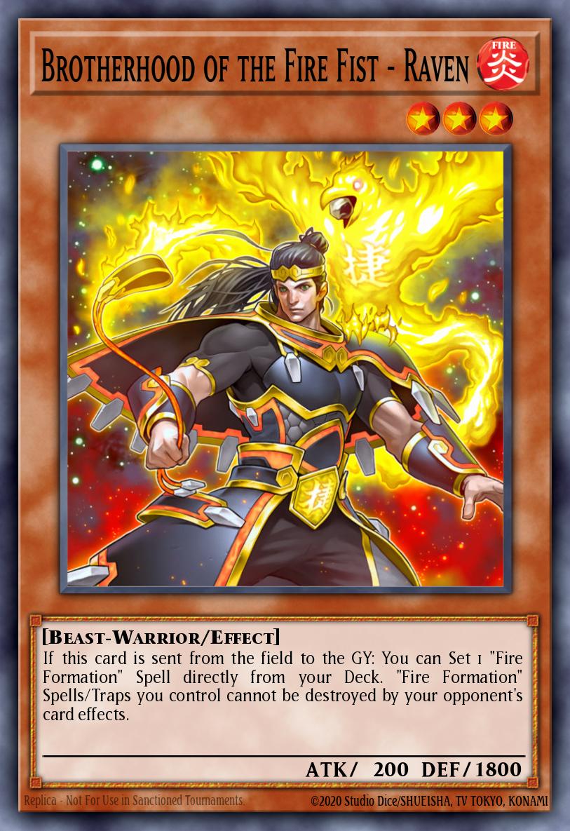 Brotherhood of the Fire Fist - Raven Yu-Gi-Oh card