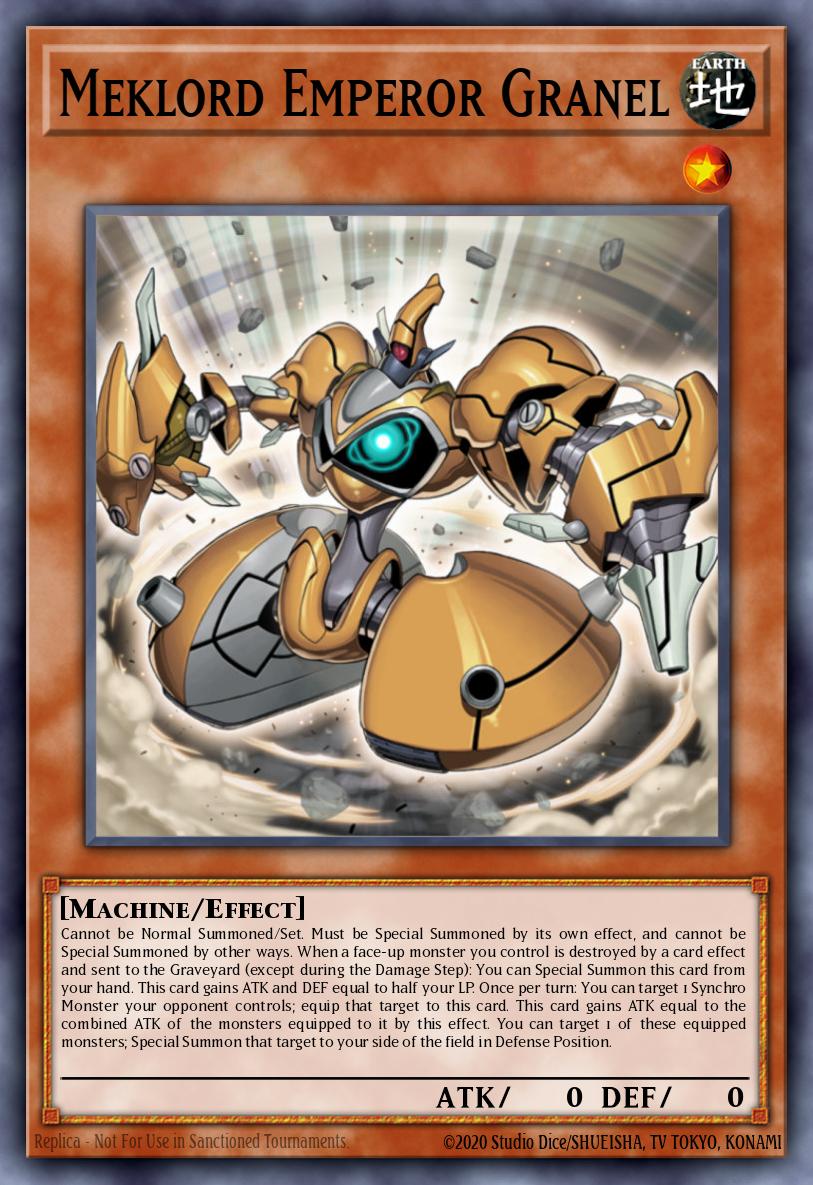 Meklord Emperor Granel Yu-Gi-Oh card