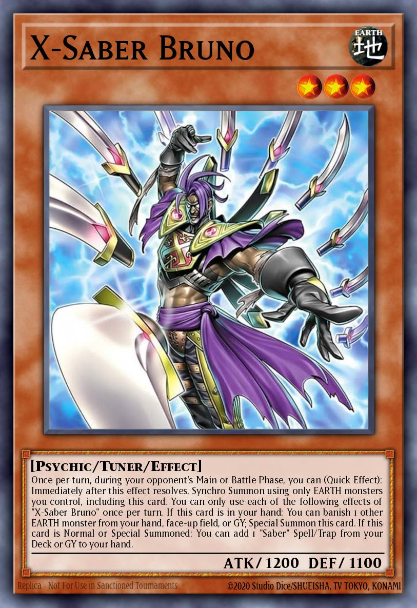 X-Saber Bruno Yu-Gi-Oh card