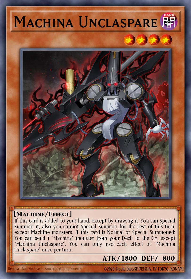 Machina Unclaspare Yu-Gi-Oh card