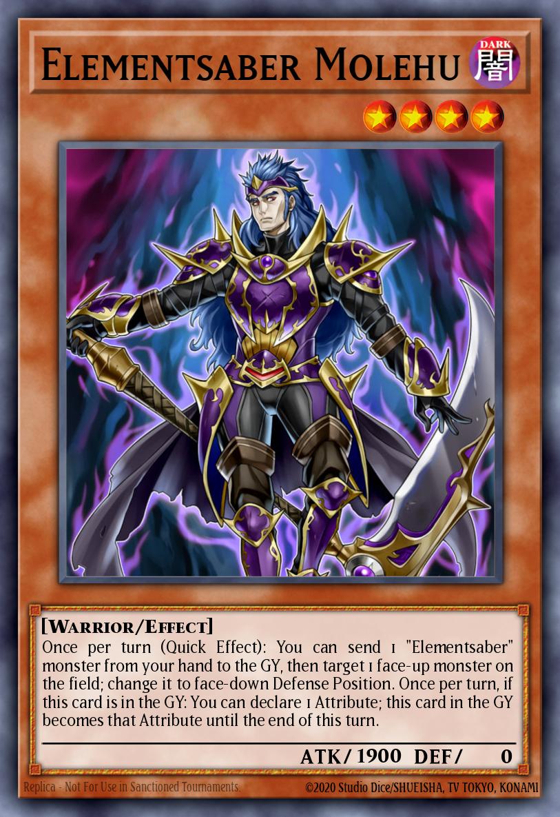 Elementsaber Molehu Yu-Gi-Oh card