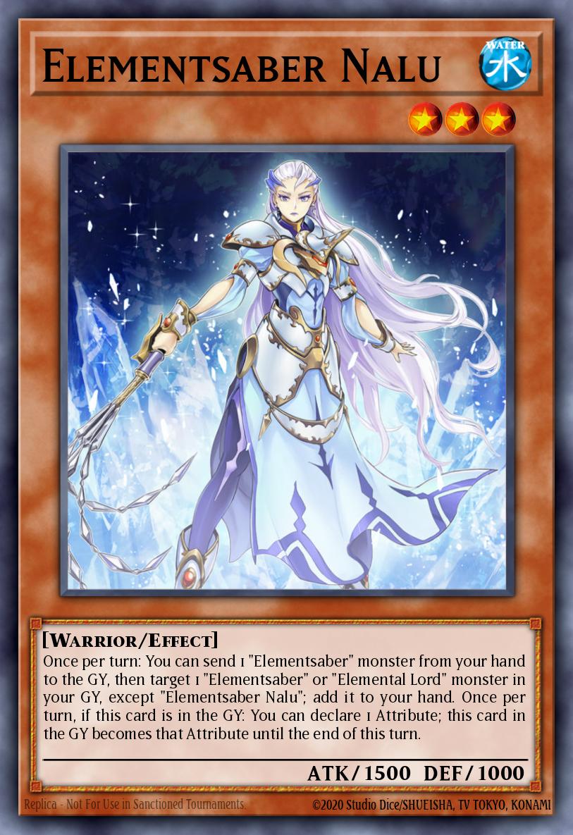 Elementsaber Nalu Yu-Gi-Oh card