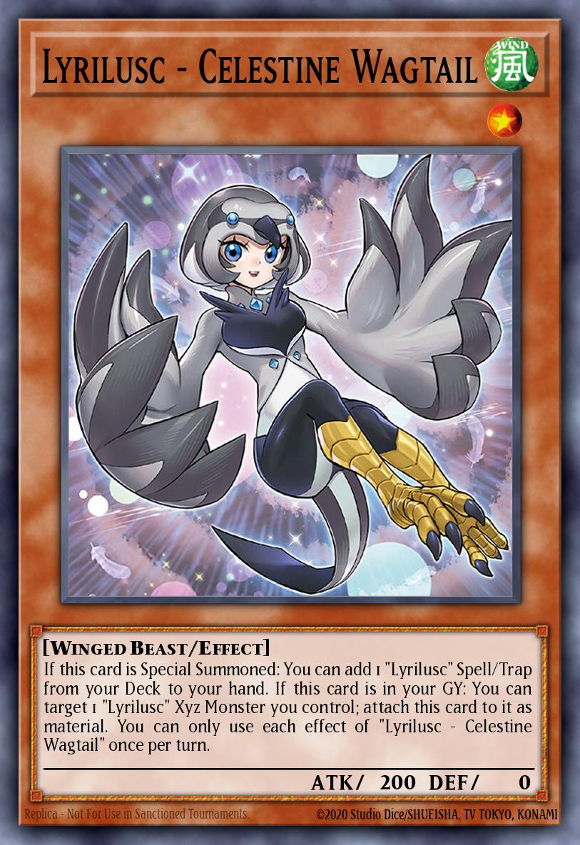 Lyrilusc - Celestine Wagtail Yu-Gi-Oh card
