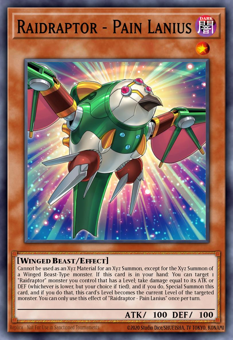 Raidraptor - Pain Lanius Yu-Gi-Oh card
