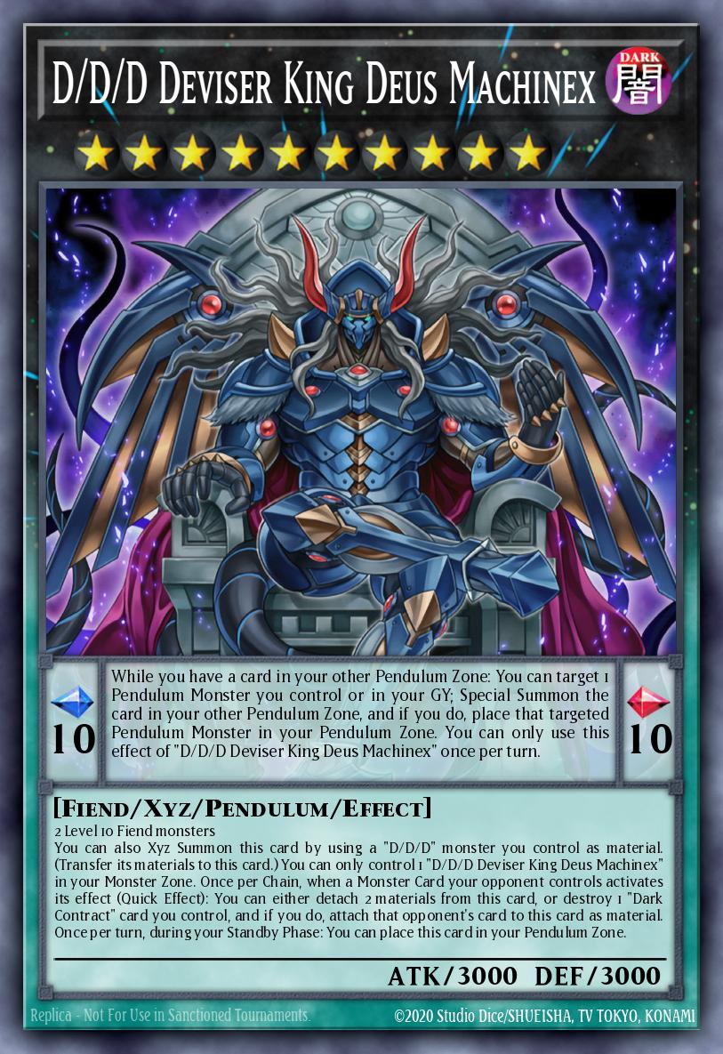 D/D/D Deviser King Deus Machinex Yu-Gi-Oh card